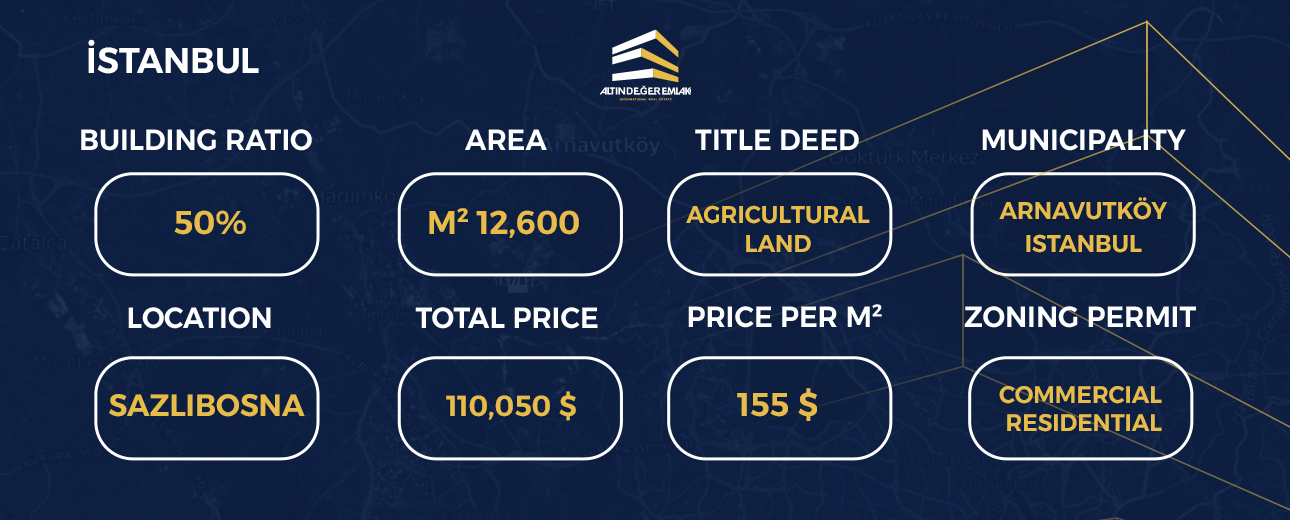 Exclusive land for sale in the Arnavutköy area