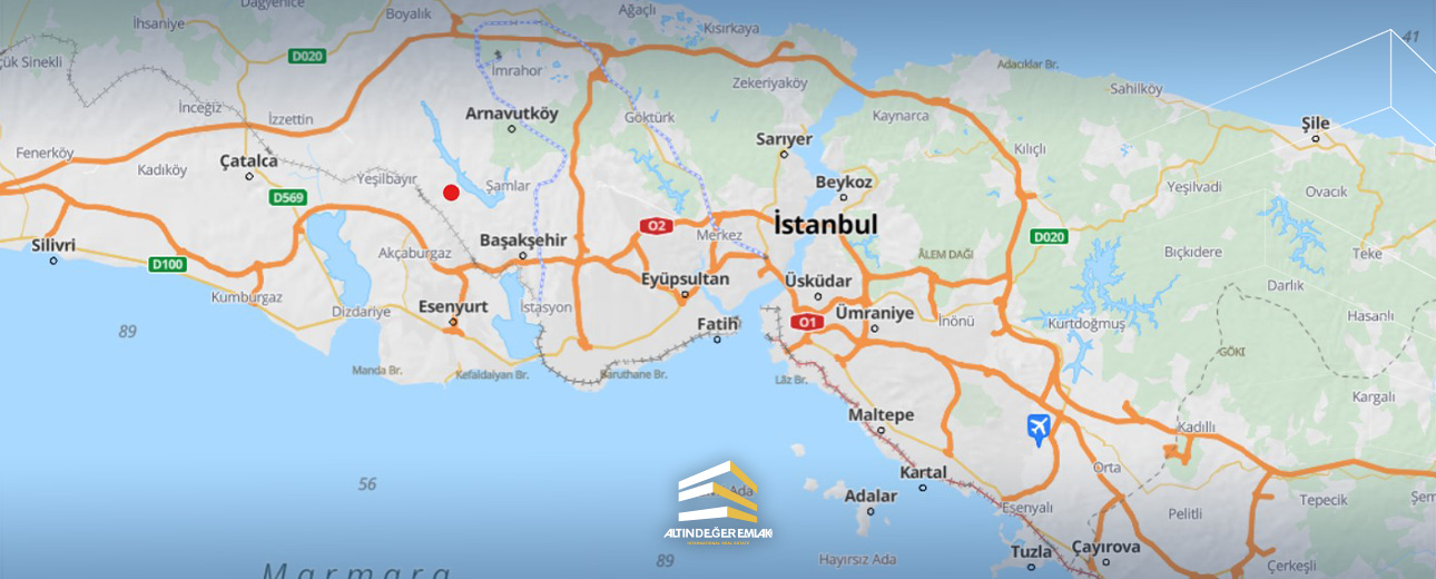 Arnavutköy bölgesinde satılık özel arsa.